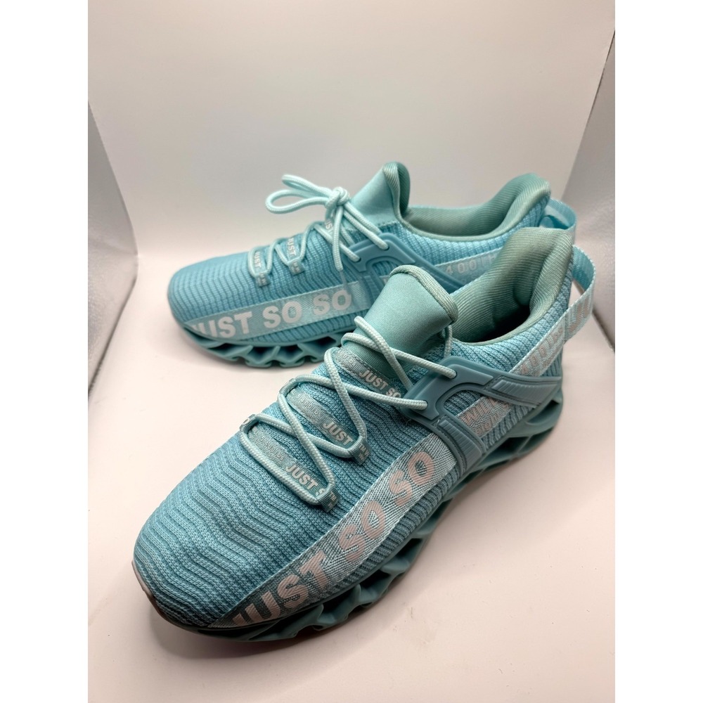 Just So So Mens 42 Eu Sneaker Teal Mesh Low Top Lace‎ Up Running Athletic Shoes